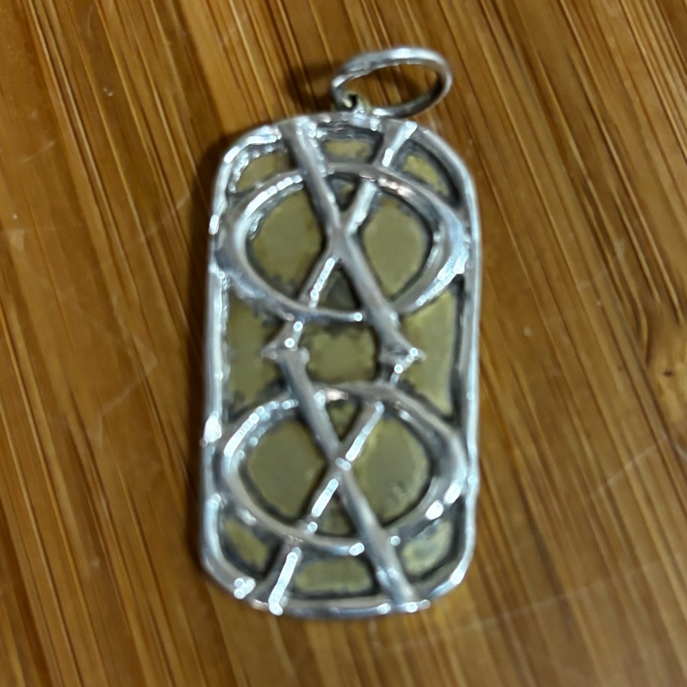 Waxing Poetic Rectangular Gold Charm - Picture 8 of 8